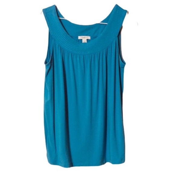dressbarn Tops - Dressbarn Sleeveless Turquoise Blue Blouse